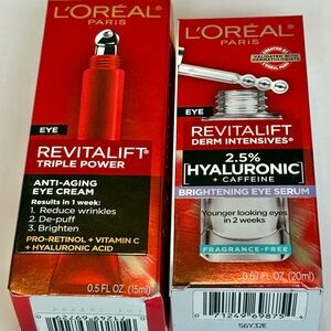 L'Oreal Paris Revitalift triple power cream& derm intensive hyaluronic eye serum